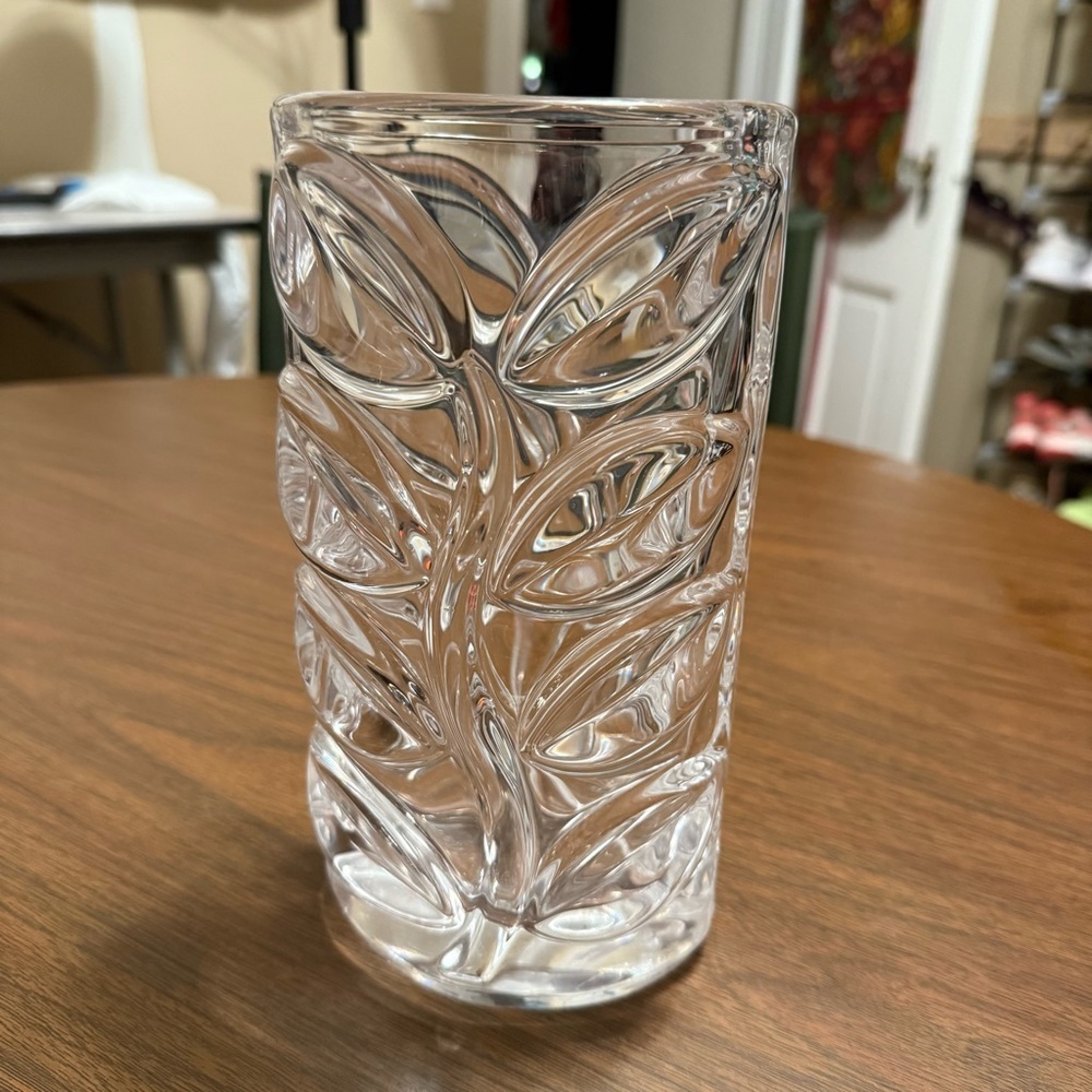 Lorraine Crystal Vase, Art Deco Style, Mid-20th Century